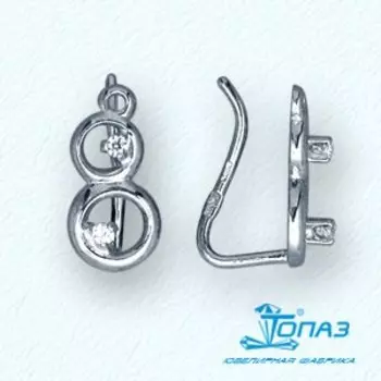 Серьги с фианитами Линии Любви