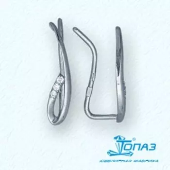 Серьги с фианитами Линии Любви