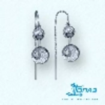 Серьги с фианитами Линии Любви