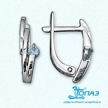 Серьги с фианитами Линии Любви