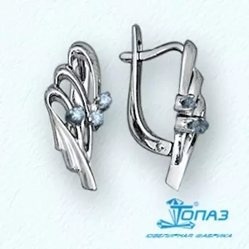 Серьги с фианитами Линии Любви