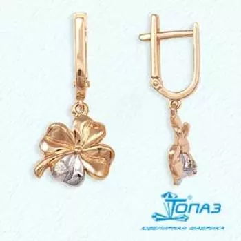 Серьги с фианитами Линии Любви