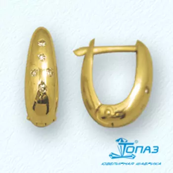 Серьги с фианитами Линии Любви