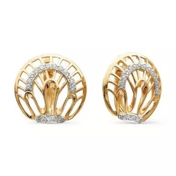 Серьги с фианитами Линии Любви