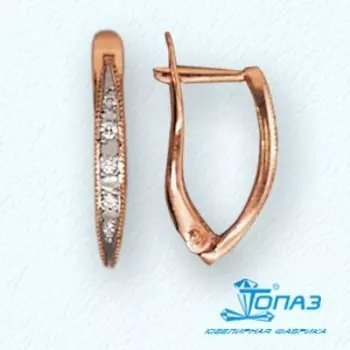 Серьги с фианитами Линии Любви