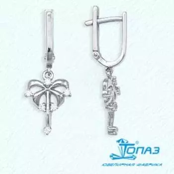 Серьги с фианитами Линии Любви