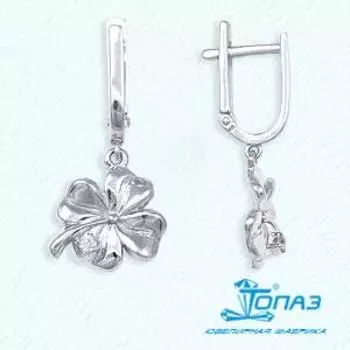 Серьги с фианитами Линии Любви