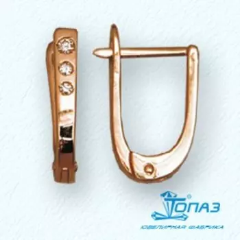 Серьги с фианитами Линии Любви