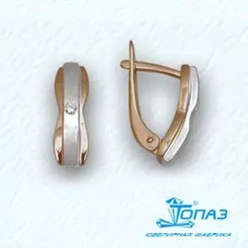 Серьги с фианитами Линии Любви