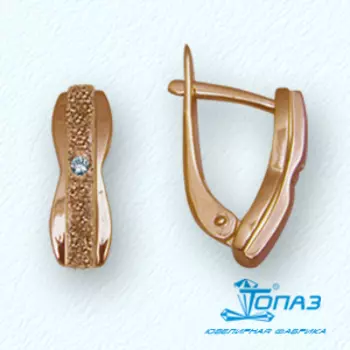 Серьги с фианитами Линии Любви