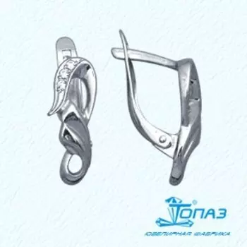 Серьги с фианитами Линии Любви