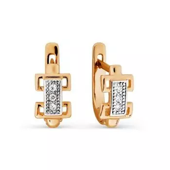 Серьги с фианитами Линии Любви