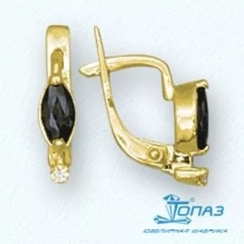 Серьги с фианитами Линии Любви