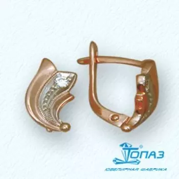 Серьги с фианитами Линии Любви