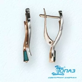 Серьги с фианитами Линии Любви