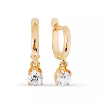 Серьги с фианитами Линии Любви