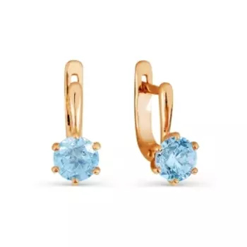 Серьги с фианитами Линии Любви