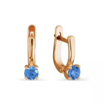 Серьги с фианитами Линии Любви