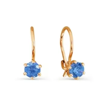 Серьги с фианитами Линии Любви