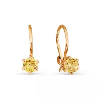 Серьги с фианитами Линии Любви