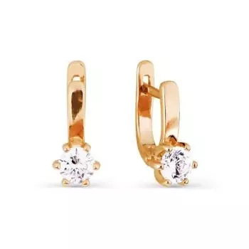 Серьги с фианитами Линии Любви