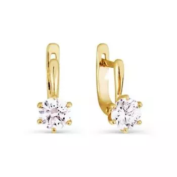 Серьги с фианитами Линии Любви