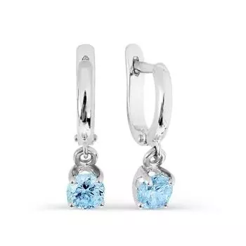 Серьги с фианитами Линии Любви