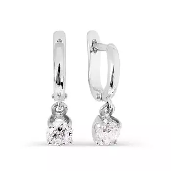 Серьги с фианитами Линии Любви