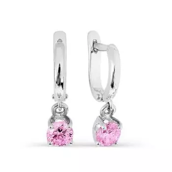 Серьги с фианитами Линии Любви