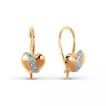 Серьги с фианитами Линии Любви