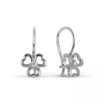 Серьги с фианитами Линии Любви