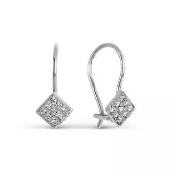 Серьги с фианитами Линии Любви