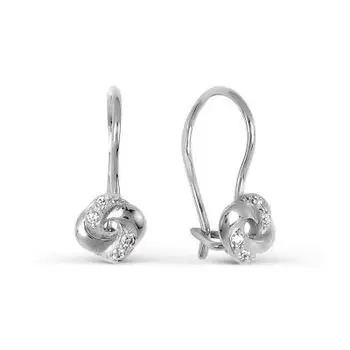 Серьги с фианитами Линии Любви