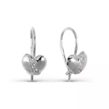 Серьги с фианитами Линии Любви