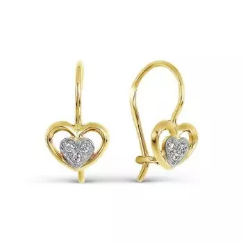 Серьги с фианитами Линии Любви