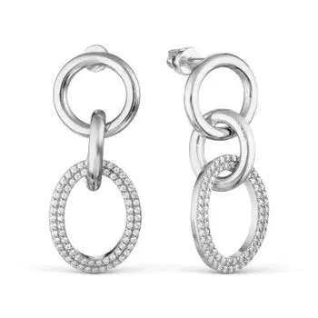 Серьги с фианитами Линии Любви