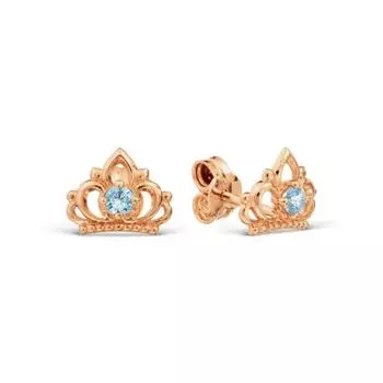 Серьги с фианитами Линии Любви