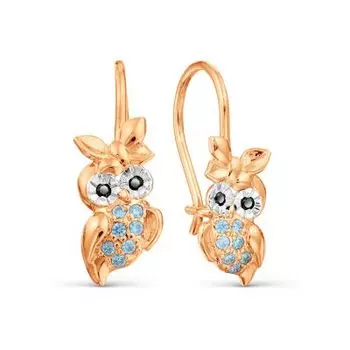 Серьги с фианитами Линии Любви