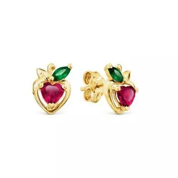 Серьги с фианитами Линии Любви