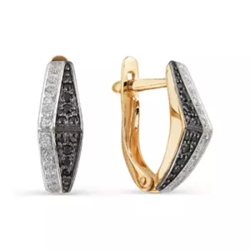 Серьги с фианитами Линии Любви