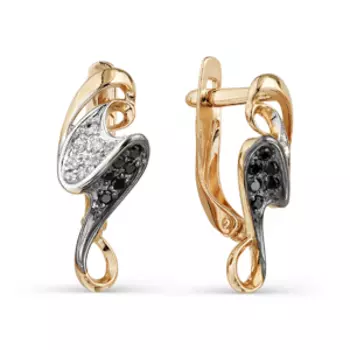 Серьги с фианитами Линии Любви