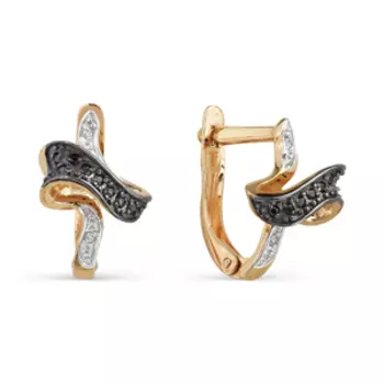 Серьги с фианитами Линии Любви