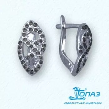 Серьги с фианитами Линии Любви