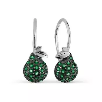 Серьги с фианитами Линии Любви