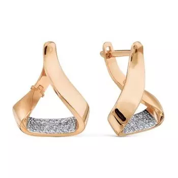 Серьги с фианитами Линии Любви