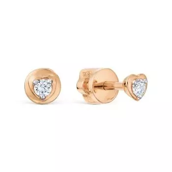 Серьги с фианитами Линии Любви