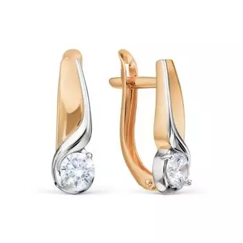 Серьги с фианитами Линии Любви