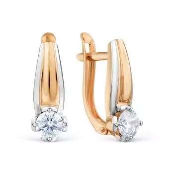 Серьги с фианитами Линии Любви