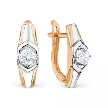 Серьги с фианитами Линии Любви