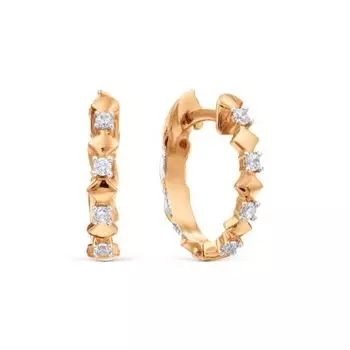 Серьги с фианитами Линии Любви